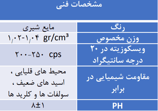 مشخصات فنی چسب بتن آب بندی SL 466